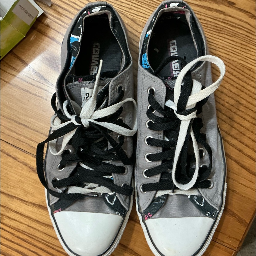 Classic Gray and Black Sneakers